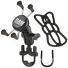 X-Grip handlebar mount for smartphones up to 82.6 mm wide - (1 inch), screw clamp, short connecting arm
