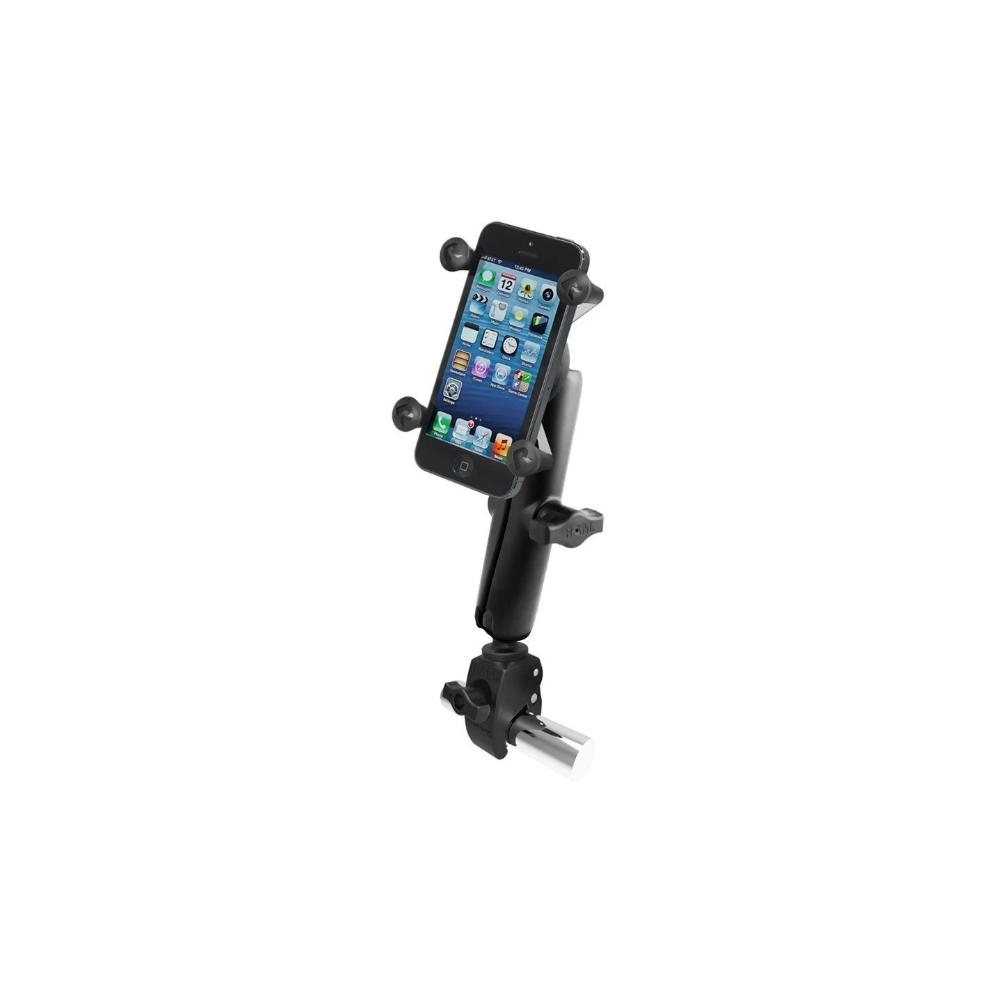 X-Grip clamp mount for smartphones up to 82.6 mm wide - (1 inch), Tough-Claw small (diameter 15.9-29.0 mm)