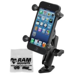 X-Grip surface mount for smartphones up to 82.6 mm wide - (1 inch), Diamond base plate (trapezoid), centre connecting arm