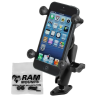 X-Grip surface mount for smartphones up to 82.6 mm wide - (1 inch), Diamond base plate (trapezoid), centre connecting arm