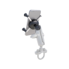 X-Grip surface mount for smartphones up to 82.6 mm wide - (1 inch), round base plate (AMPS), centre connecting arm