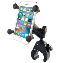X-Grip clamp mount for smartphones up to 82.6 mm wide - (1 inch), Tough-Claw small (diameter 15.9-29.0 mm)