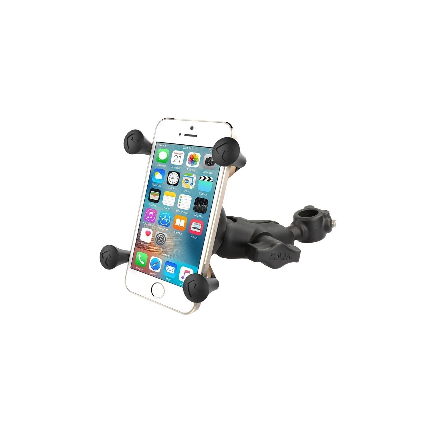 X-Grip for smartphones up to 82.6 mm wide - (1 inch), tube base with locking screws (up to 12.7 mm diameter)