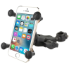X-Grip for smartphones up to 82.6 mm wide - (1 inch), tube base with locking screws (up to 12.7 mm diameter)