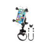 X-Grip tube holder for smartphones up to 82.6 mm wide - (1 inch), screw clamp, centre connecting arm