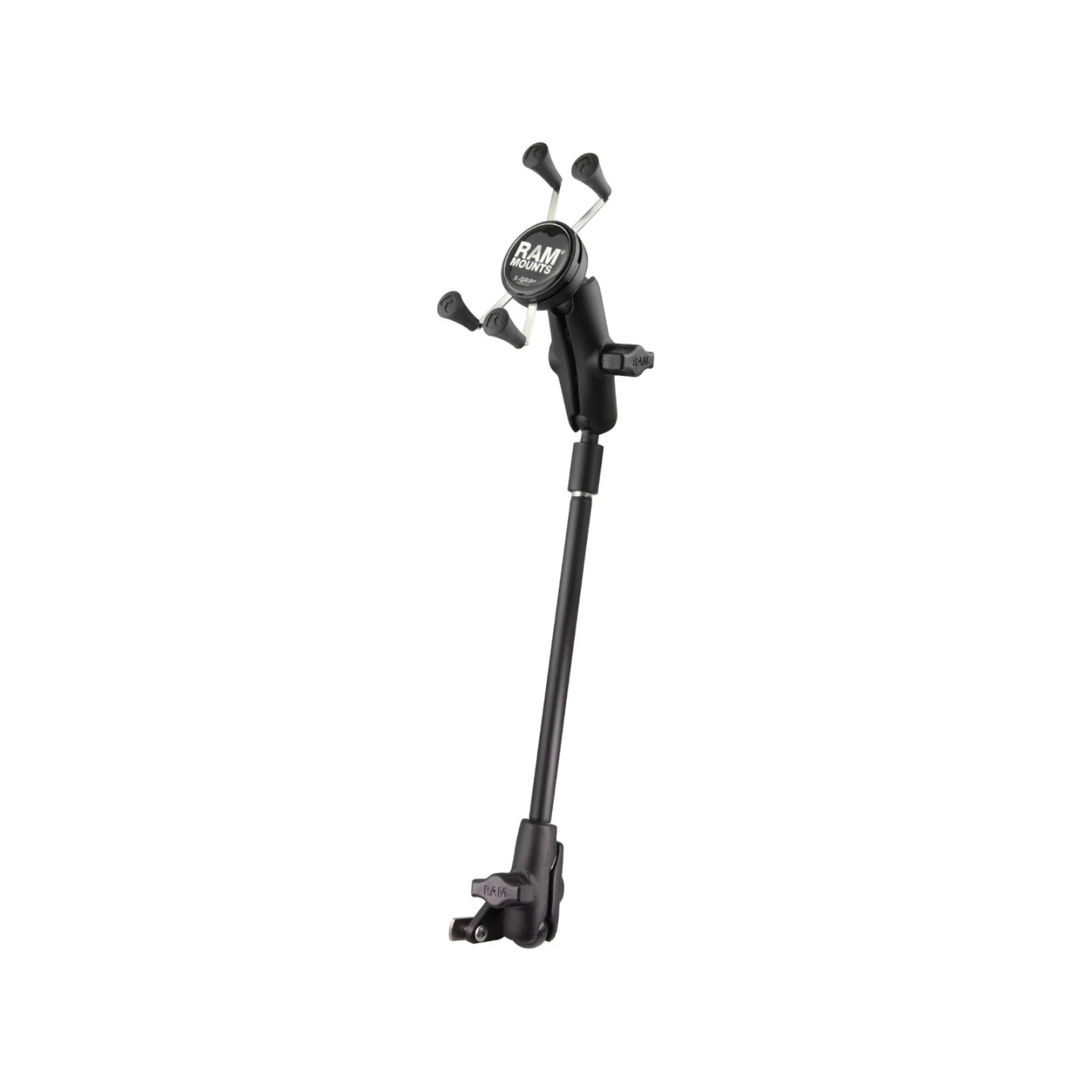 X-Grip smartphone holder (up to 82.6 mm wide) for wheelchairs - (1 inch), Diamond adapter (trapeze) for seat, RAM Pipe