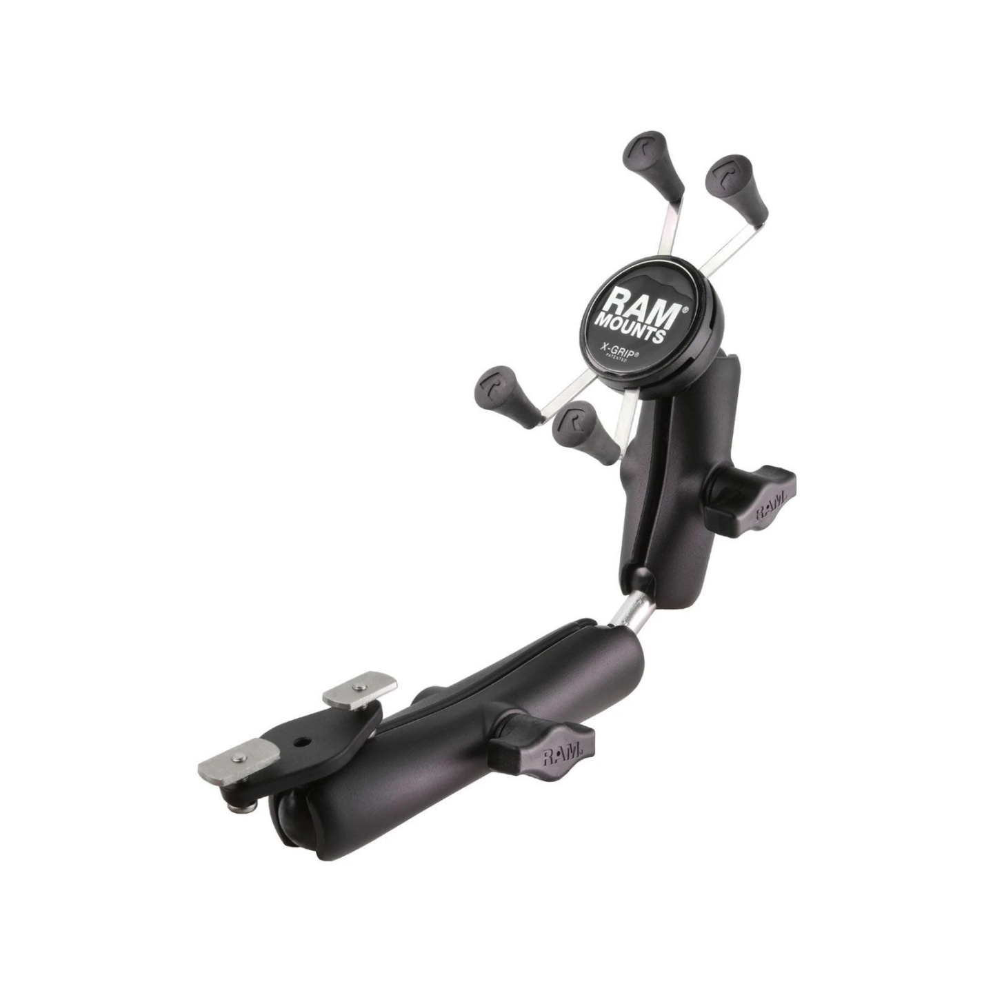 X-Grip smartphone holder (up to 82.6 mm wide) for wheelchairs - (1 inch), Diamond adapter (trapeze) for armrest