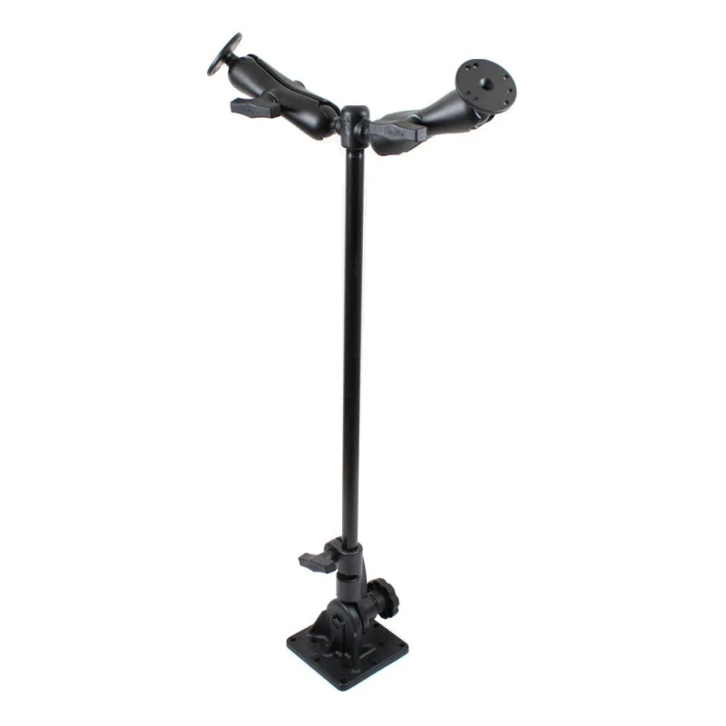 Ratchet Standhalterung mit Doppelhalterung (AMPS) - Stab ca. 600 mm,  Aufnahmen (1,5 Zoll, oben)