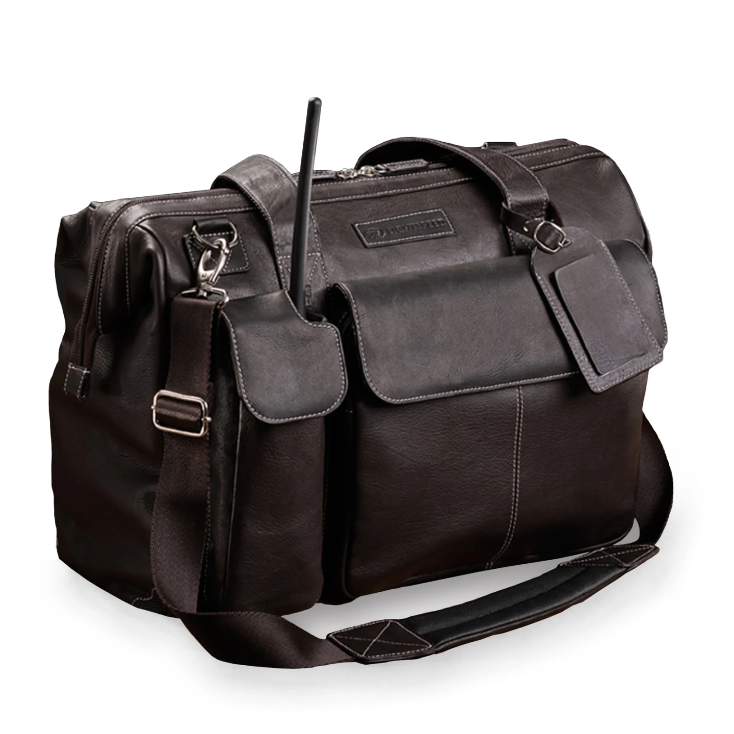 Lightspeed Gann - Pilotenledertasche, dunkelbraun