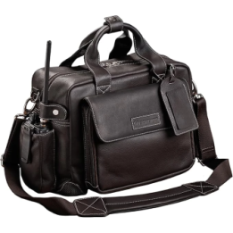 Lightspeed Markham - Aviator Leather Bag, Dark Brown
