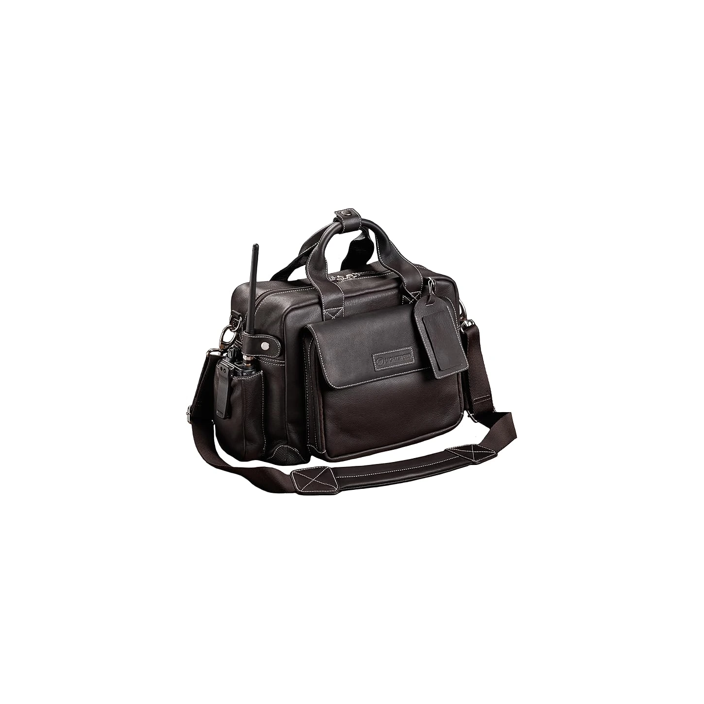 Lightspeed Markham - Aviator Leather Bag, Dark Brown