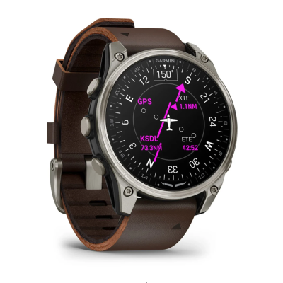 Garmin D2 Mach 2 - 47mm Smartwatch mit Lederband