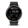 D2™ Air X15 Silver with black silicone strap, silver-colored case