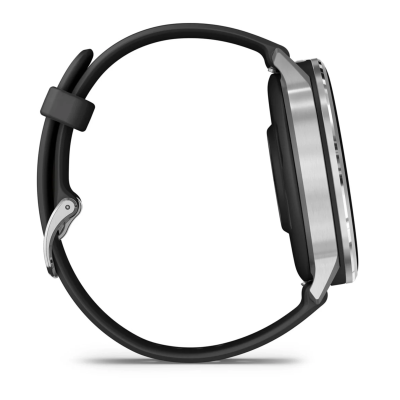 D2™ Air X15 Silber mit schwarzem Silikonband, Gehäuse silberfarben