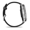 D2™ Air X15 Silver with black silicone strap, silver-colored case