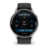 D2™ Air X15 Silver with black silicone strap, silver-colored case