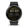 D2™ Air X15 Silver with black silicone strap, silver-colored case