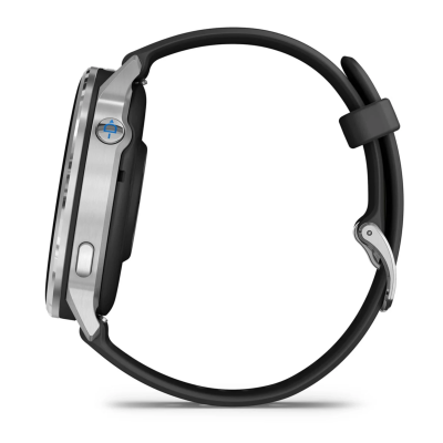 D2™ Air X15 Silber mit schwarzem Silikonband, Gehäuse silberfarben