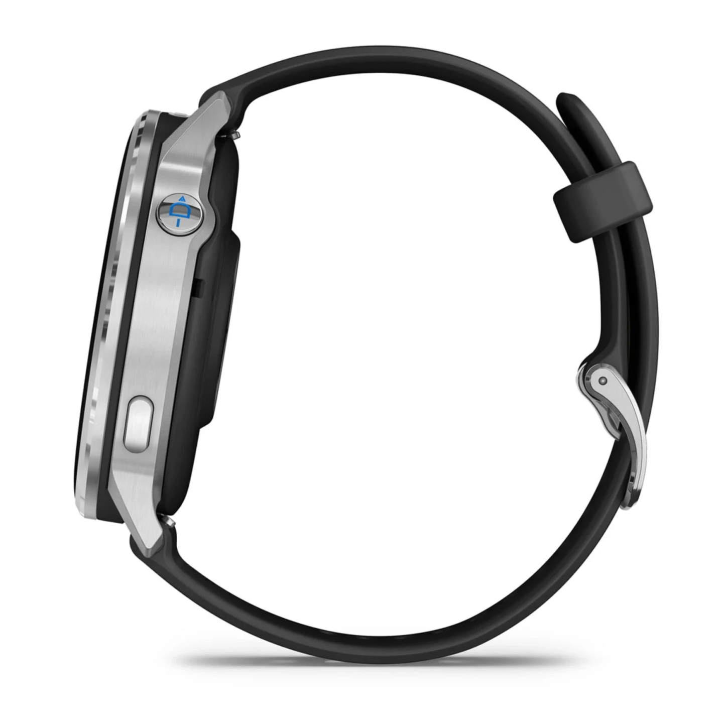 D2™ Air X15 Silver with black silicone strap, silver-colored case