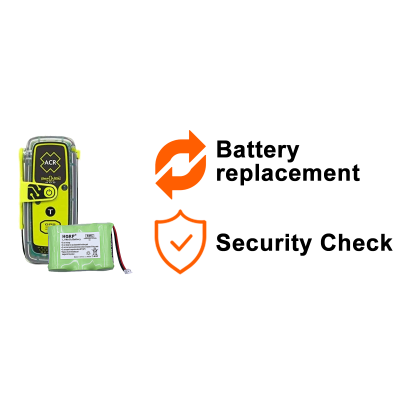 Batterie Austausch und Sicherheits-Check ACR ResQLink™ 400 / 400 RLS