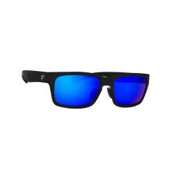 Flying Eyes Sonnenbrille Kingfisher - Rahmen matt-schwarz, Linsen saphirblau (verspiegelt)