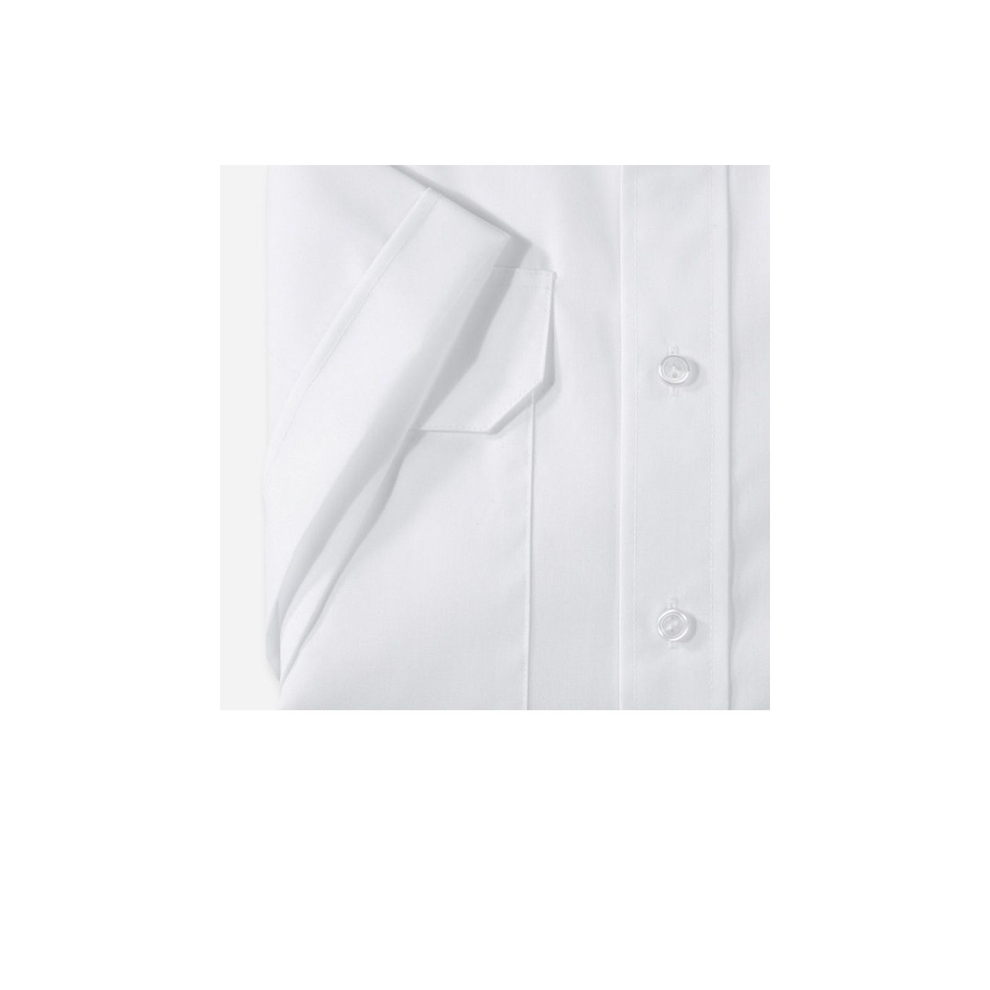 White pilot's shirt – short sleeves, comfort fit