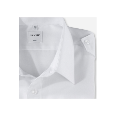 Pilotenhemd weiß - kurzer Arm, comfort fit