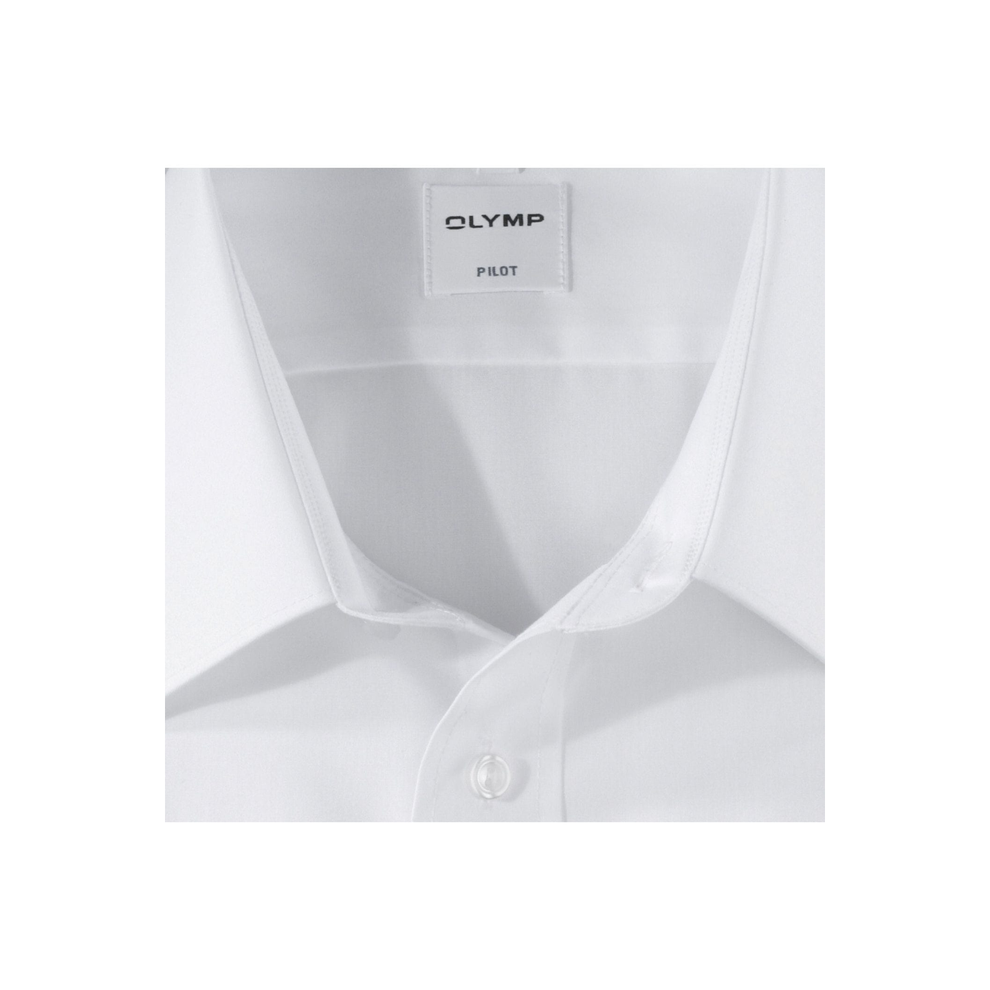 White pilot's shirt – short sleeves, comfort fit