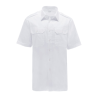 White pilot's shirt – short sleeves, comfort fit