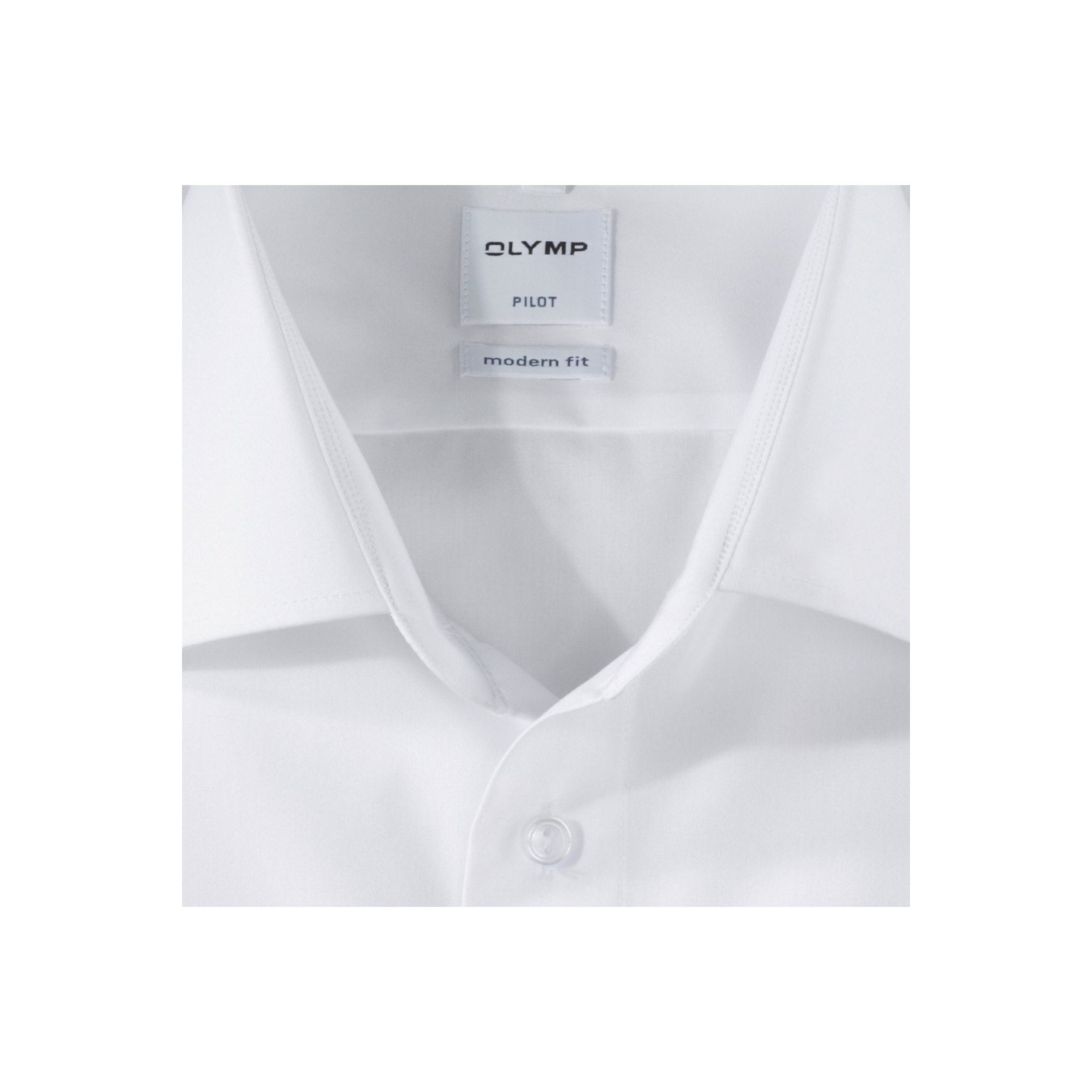 White pilot shirt - short sleeves, tailored, modern fit