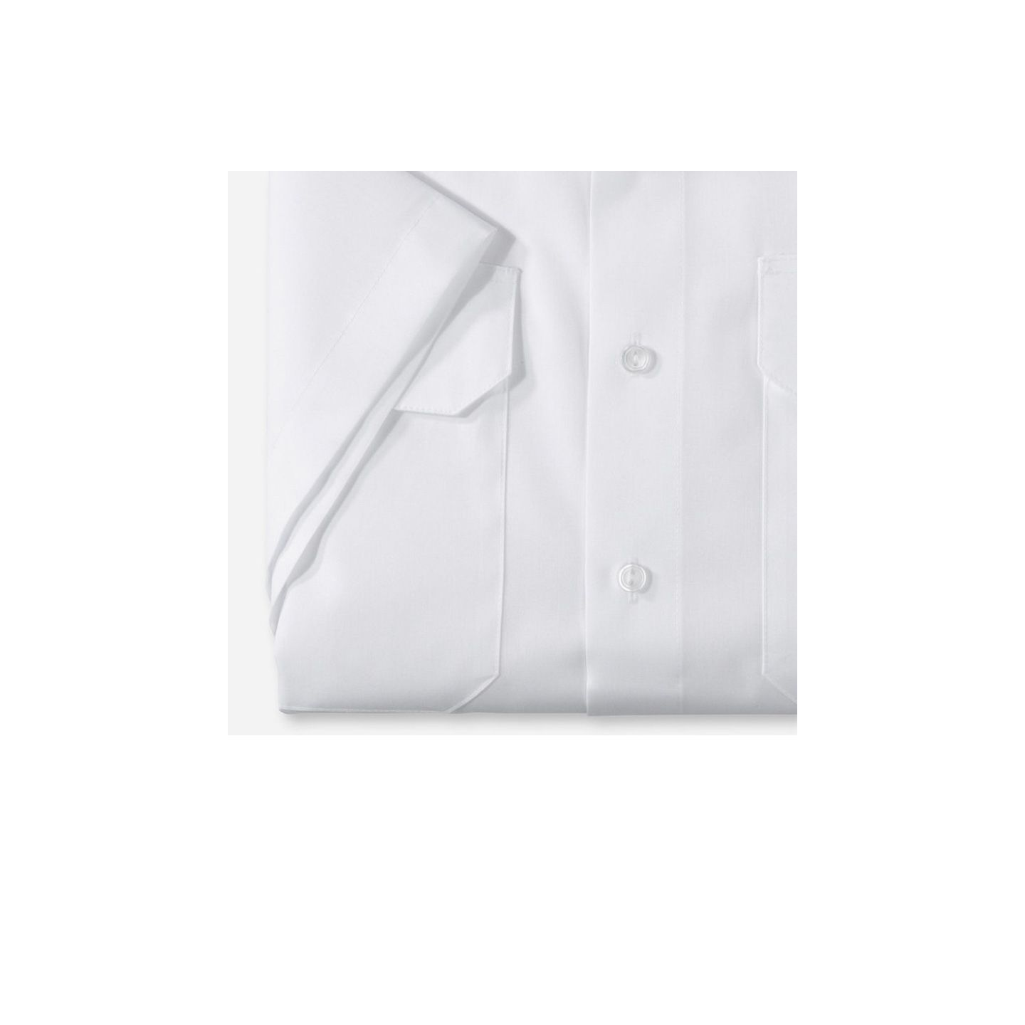 White pilot shirt - short sleeves, tailored, modern fit