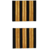 Premium Co-Pilot Rank Insignia - Shoulder Stripes for Pilots, Three Stripes, Gold-Colored