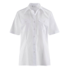 Women's white pilot blouse - short sleeves
