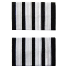 Premium Flight Captain Rank Insignia - Shoulder Stripes for Pilots, Four Stripes, Silver-Colored