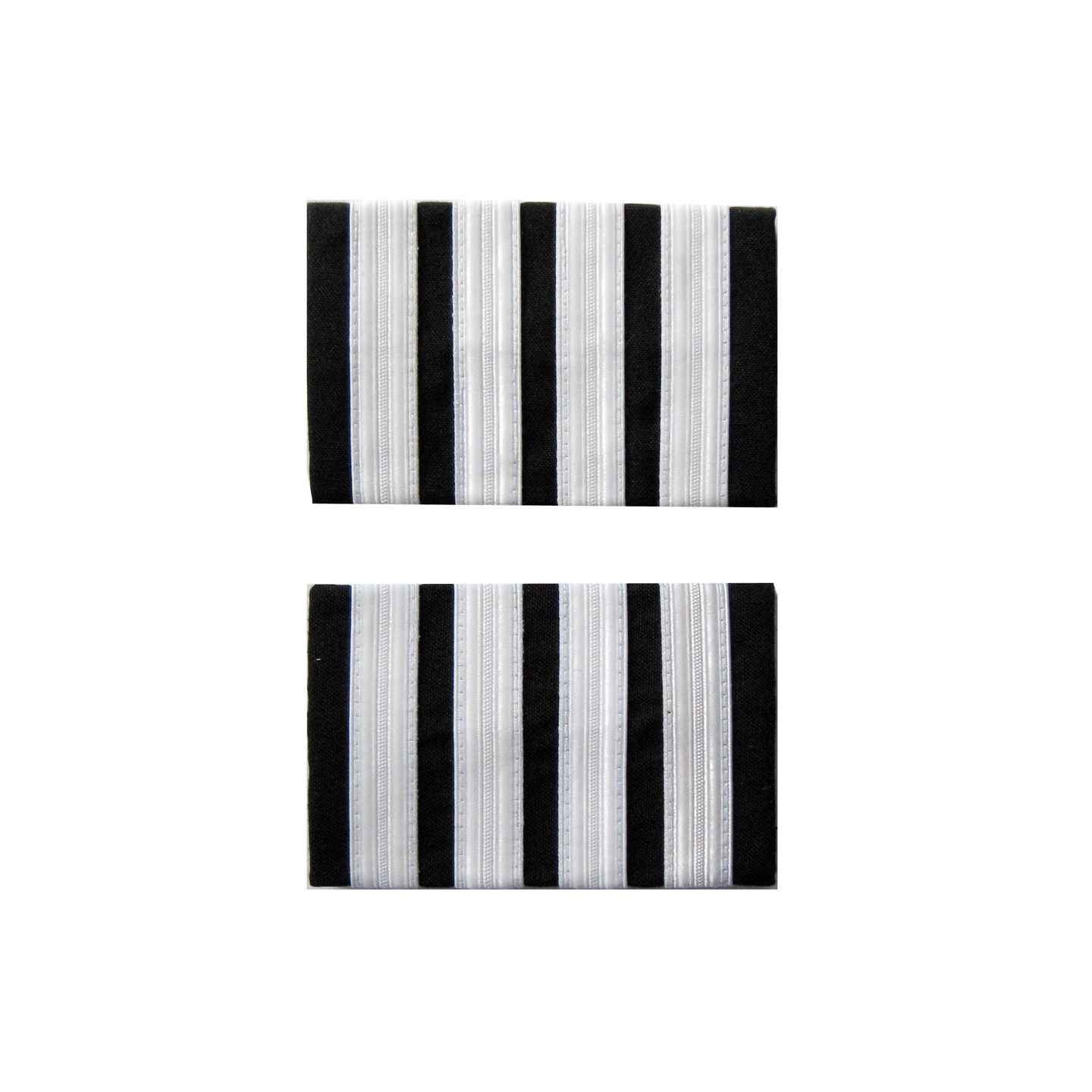 Premium Flight Captain Rank Insignia - Shoulder Stripes for Pilots, Four Stripes, Silver-Colored
