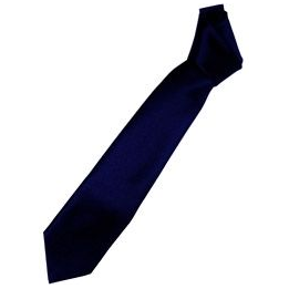 Dark blue solid-color tie – approx. 146 cm long, approx. 7.5 cm wide at the tip