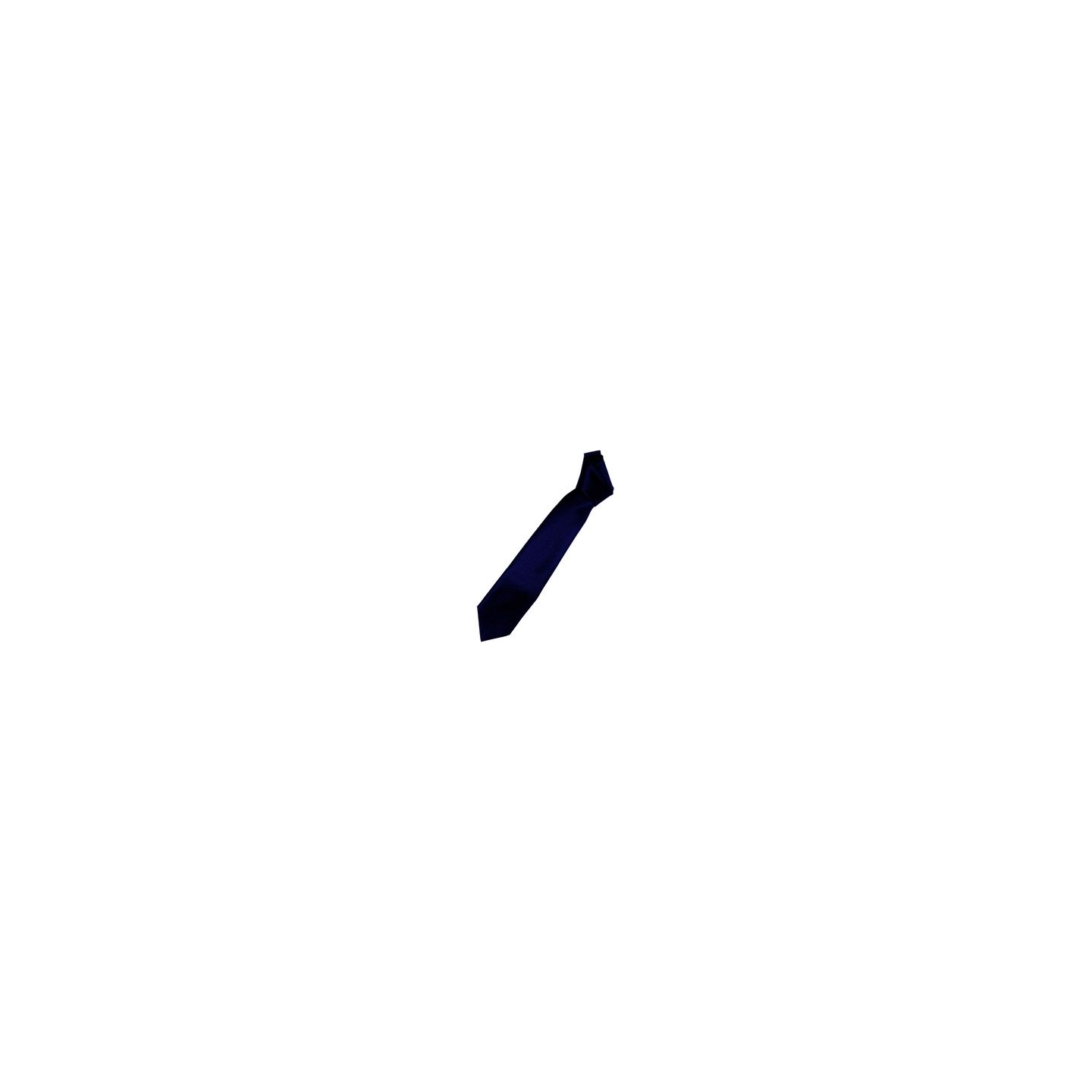 Dark blue solid-color tie – approx. 146 cm long, approx. 7.5 cm wide at the tip