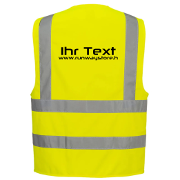 Yellow safety vest, size L/XL, printed with logo