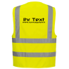 Yellow safety vest, size L/XL, printed with logo