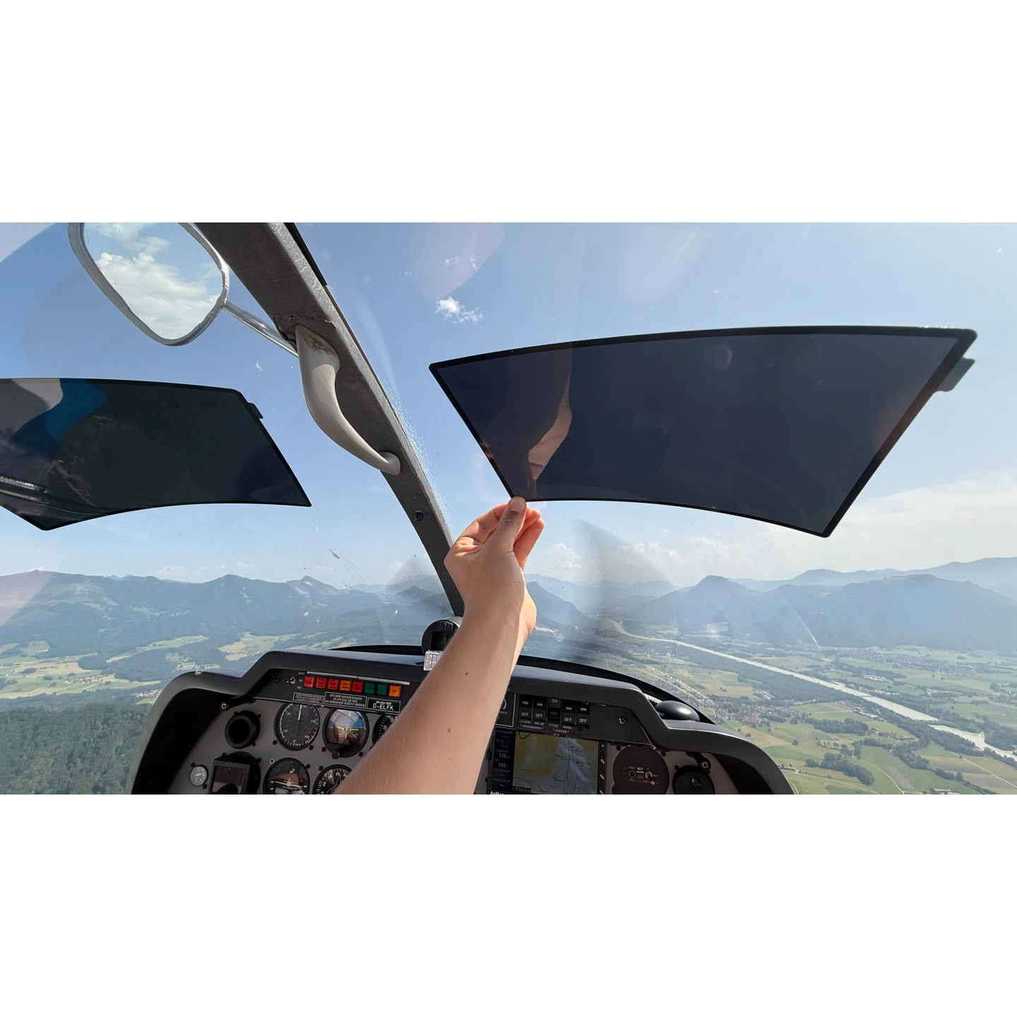 AviationShade + Case - curved windshield