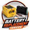 Battery replacement  and a mandatory inspection (Price excludes battery)
