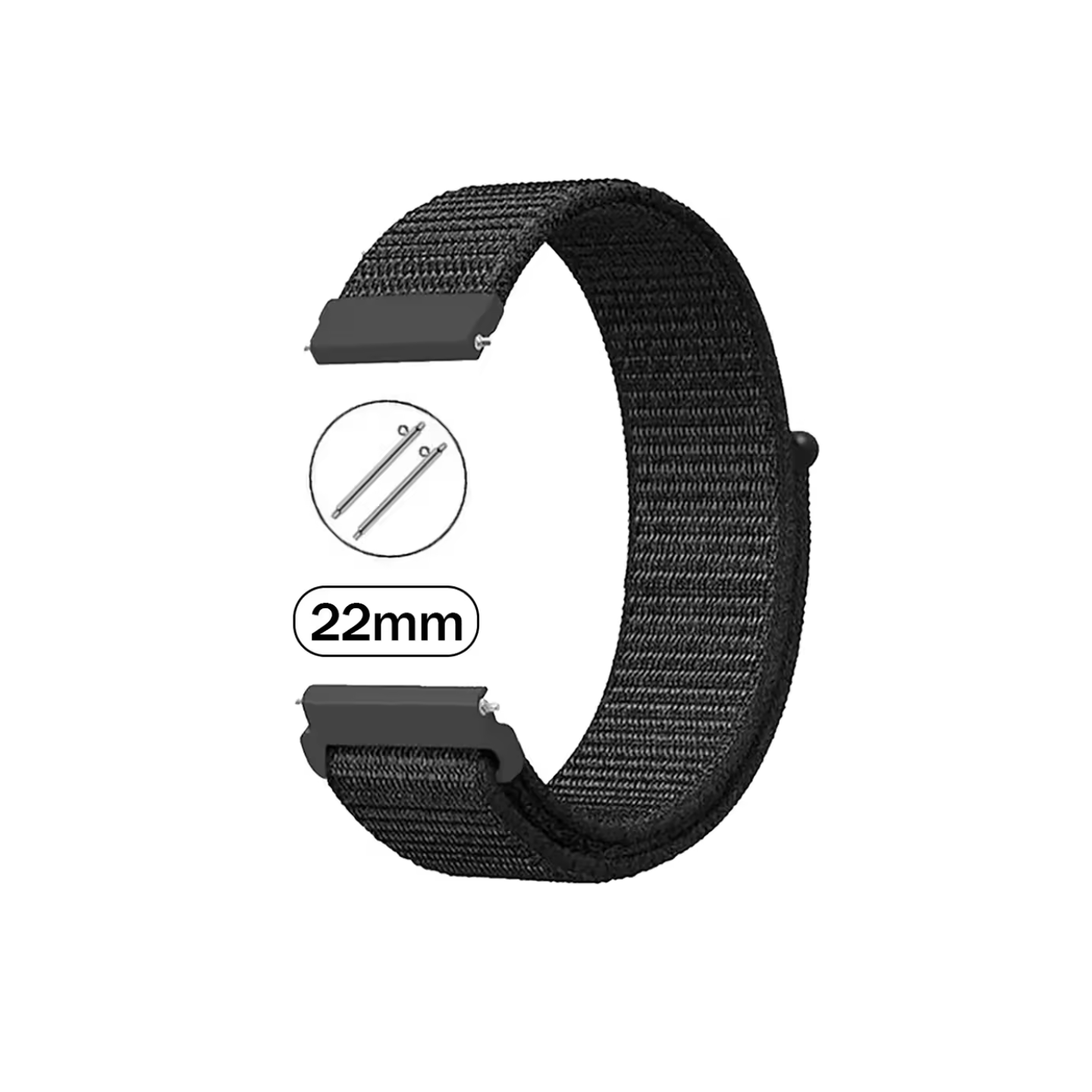 Armband schwarz braun blau für Garmin-Uhren etc. mit 22mm Abstand