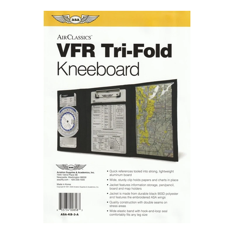 ASA Tri-Fold VFR Kniebrett