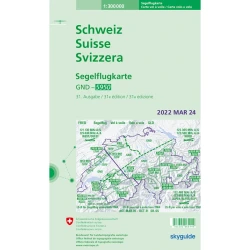 2025 - Segelflugkarte Schweiz 1:300 000
