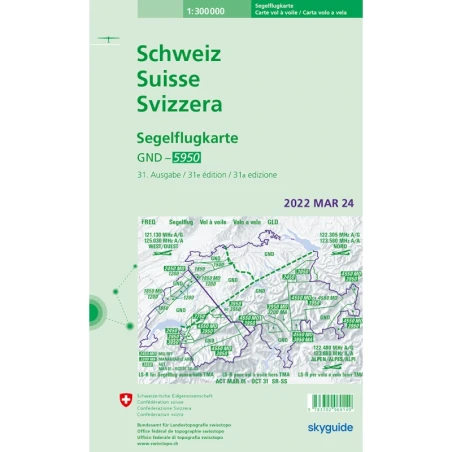 2025 - Segelflugkarte Schweiz 1:300 000
