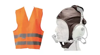 Fluorescent vest and caps
